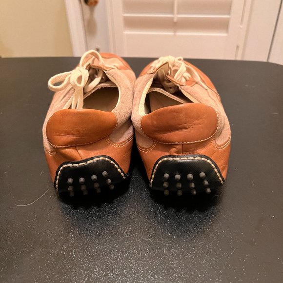 Cole Haan size 10 Nike Air lace up tan and taupe with driver soles